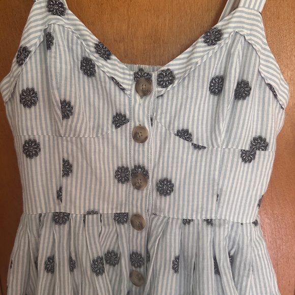 Anthropologie Maeve Seersucker Midi dress 2 - Picture 4 of 8